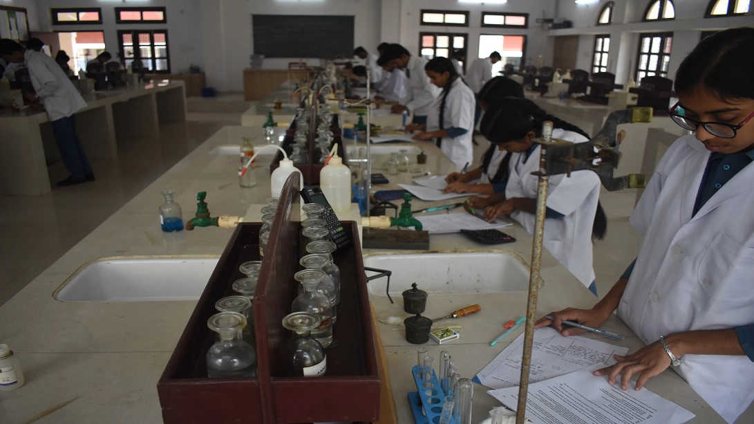 School chemistry laboratory